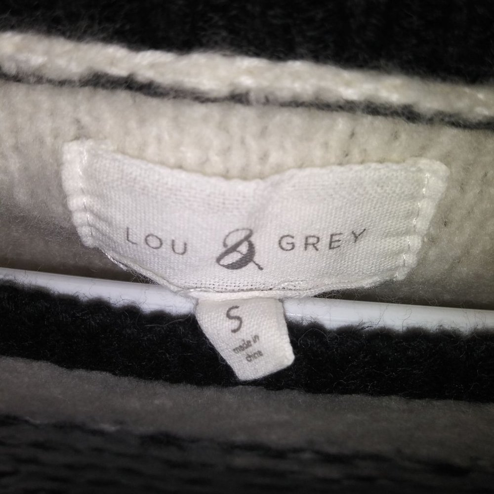 Lou & Grey Black And White Thick Knit Sweater Women's Size S - Picture 5 of 5
